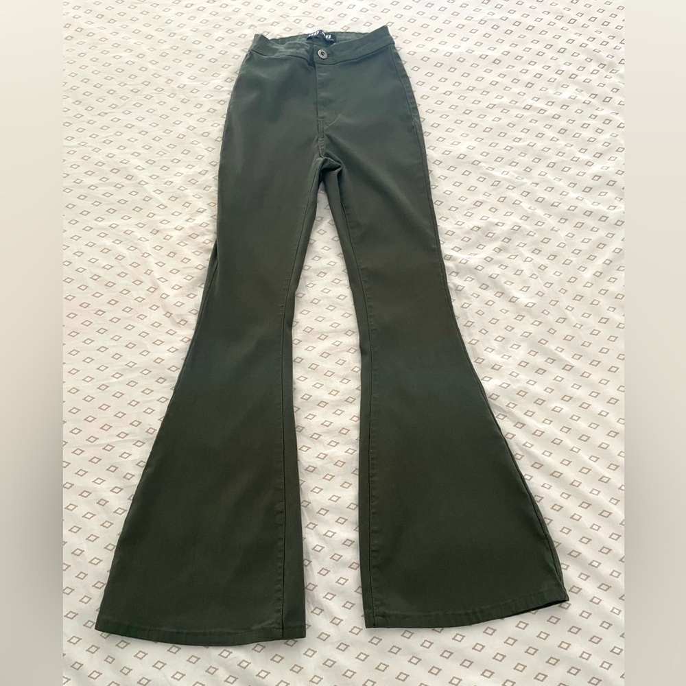 JCJQ Flared Green Jeans